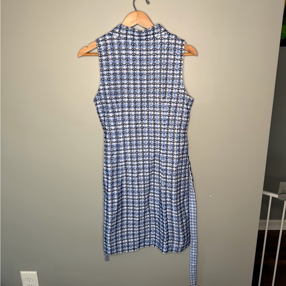 Vineyard Vines Eyelet Gingham Belted Mini Dress - Picture 3 of 11